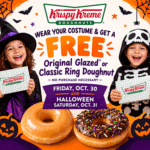Krispy Kreme ingyenes fánk Halloweenkor jelmezben